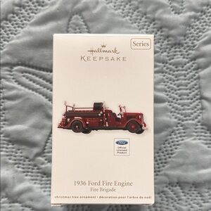 Hallmark Keepsake 1936 Ford Fire Engine Ornament - Red